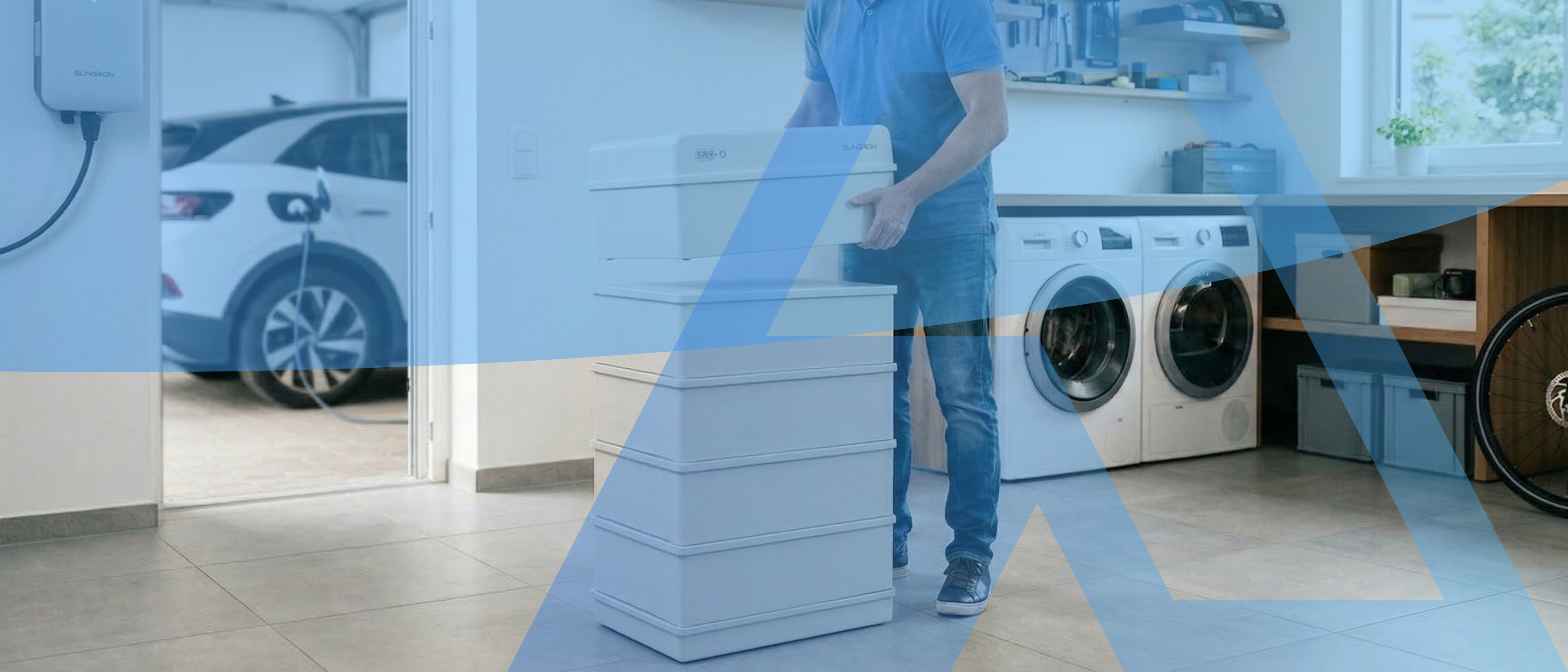 Sungrow SBR Batteriespeicher mit modularen 3,2 kWh LFP-Erweiterungsmodulen – skalierbares Hochvolt-PV-System.