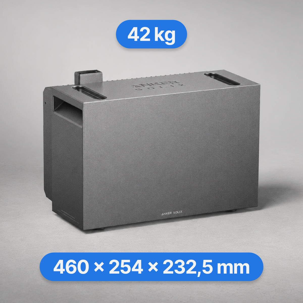 Anker SOLIX BP5000 Erweiterungsakku mit 42 kg Gewicht, 460x254x232,5 mm Abmessungen