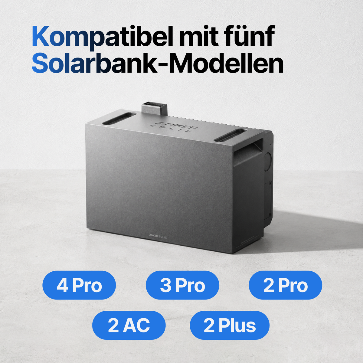 Anker SOLIX BP5000 passt zu Solarbank 4 Pro, 3 Pro, 2 Pro, 2 AC und 2 Plus