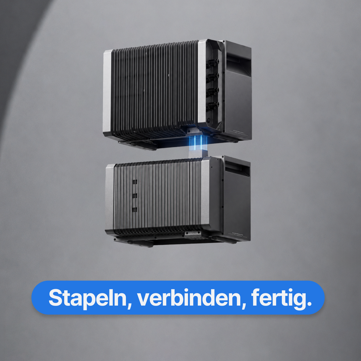 Anker SOLIX Solarbank 4 Pro E5000 + 1 x BP5000 Erweiterungsakku 10 kWh, zwei BP5000 werden gestapelt und verbunden