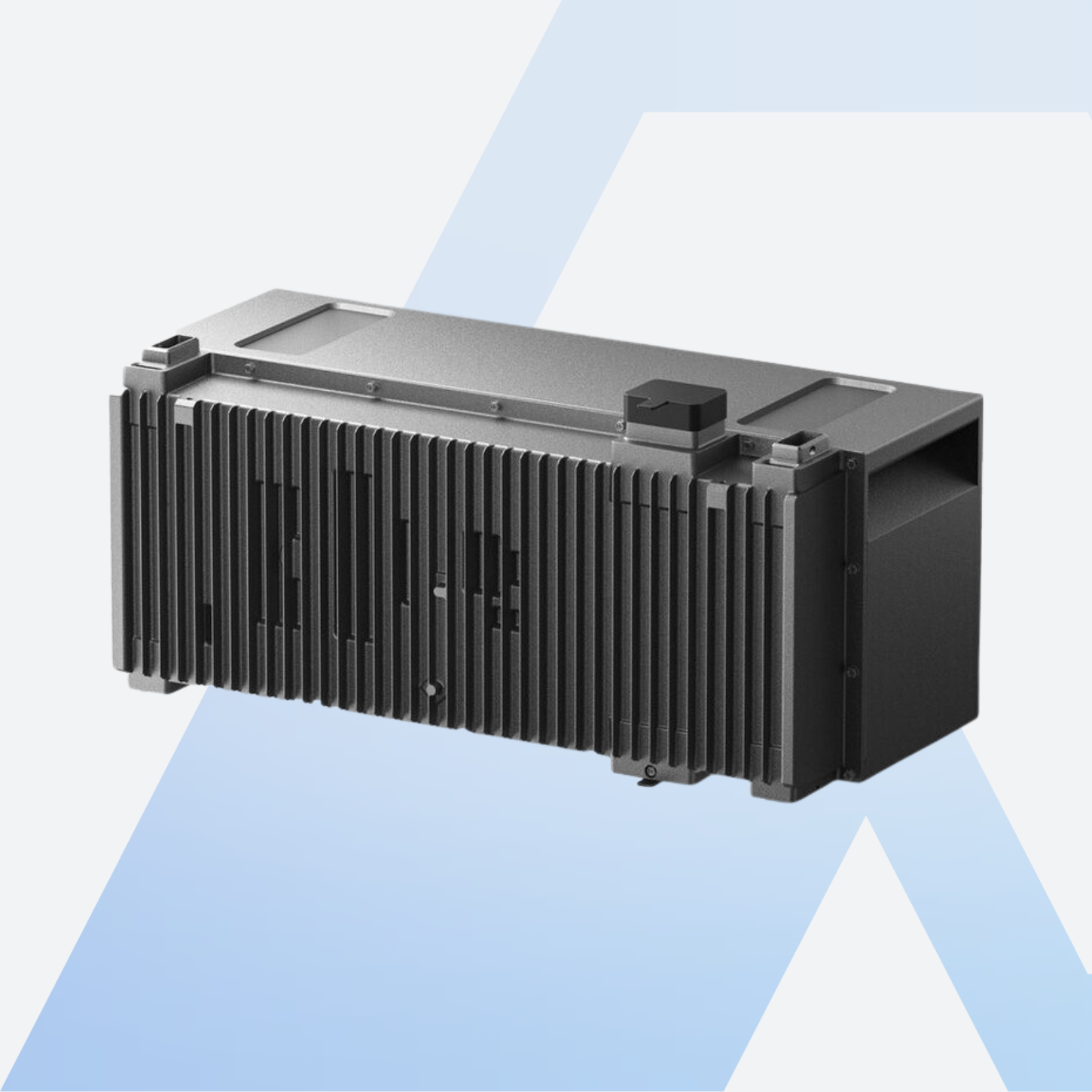Anker SOLIX Solarbank Max AC + 5× BP7000 42 kWh – Erweiterungsakku BP7000, Schrägansicht der Kühlrippen-Seite