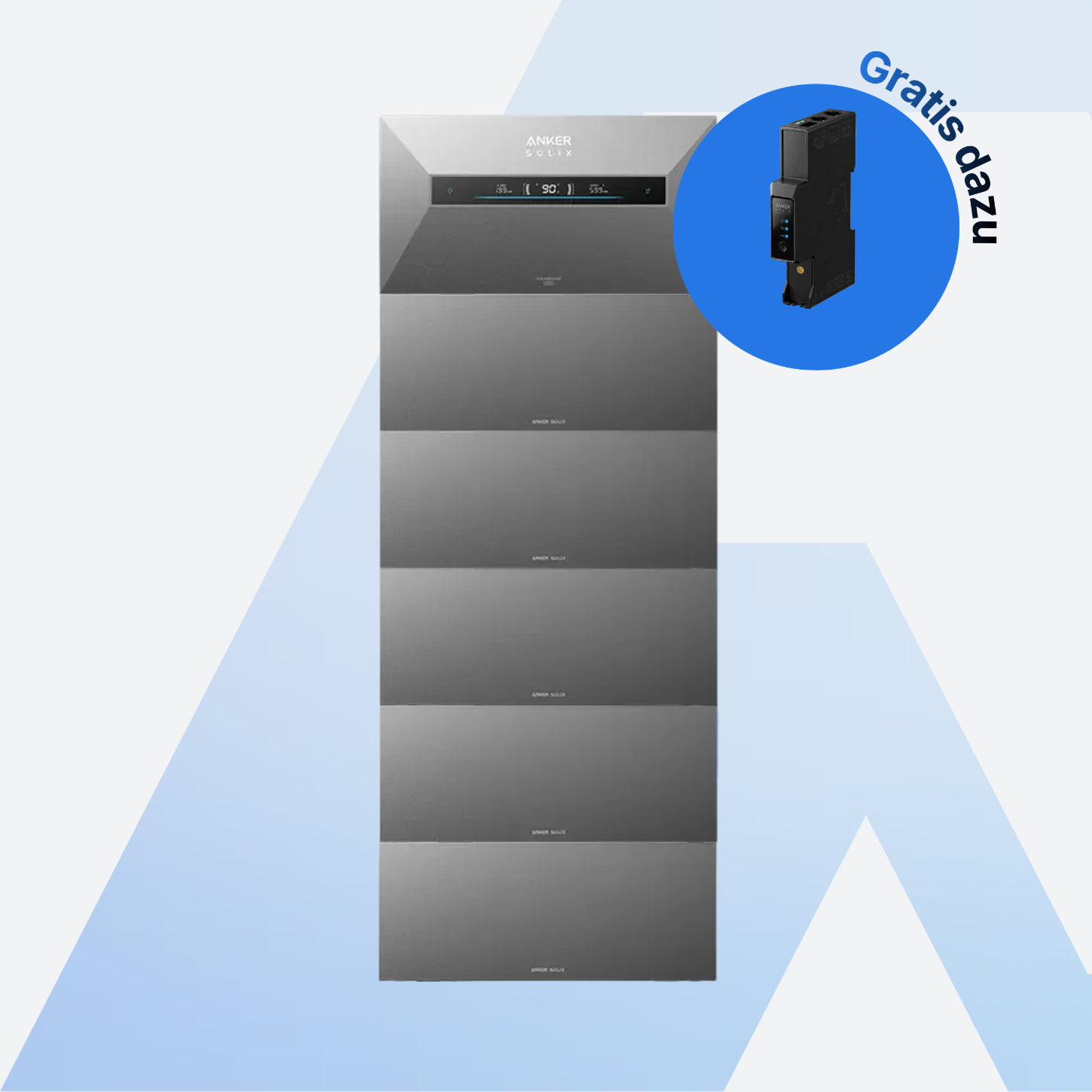 Anker SOLIX Solarbank Max AC + 5× BP7000 42 kWh inkl. Smart Meter Gen 2 – Speicherturm im Set