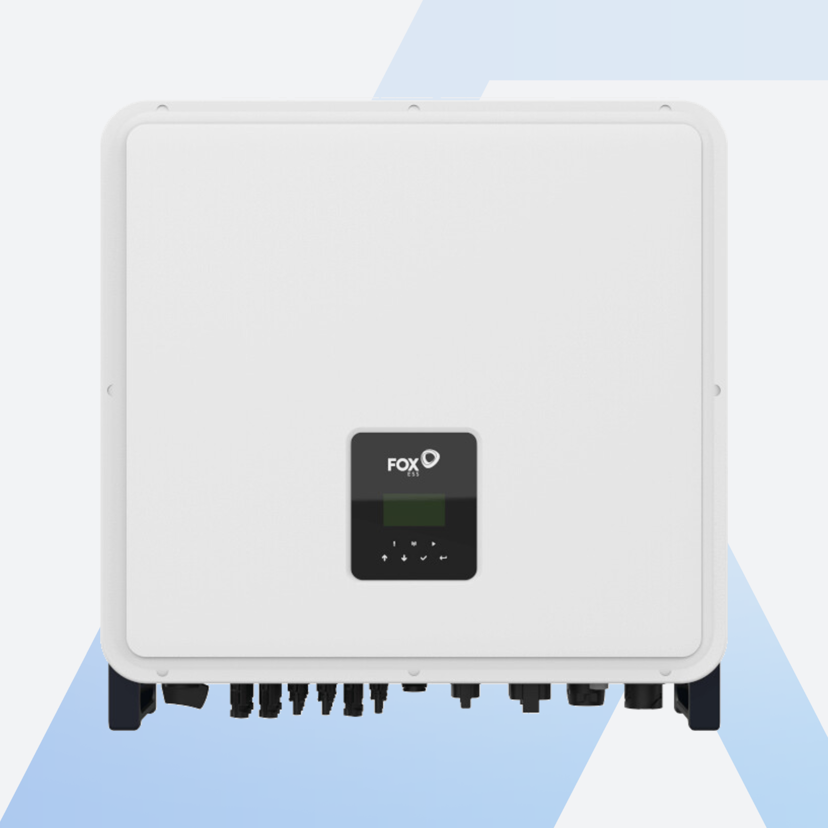Fox ESS H3-Pro Hybrid-Wechselrichter, Frontansicht mit Display