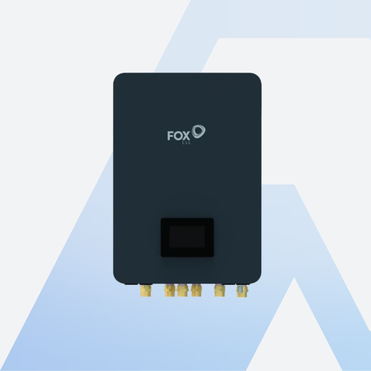 Fox ESS HP3 Box-E1-WL Hydro-Modul, Frontansicht mit Display und sechs G-1-Zoll-Anschlüssen