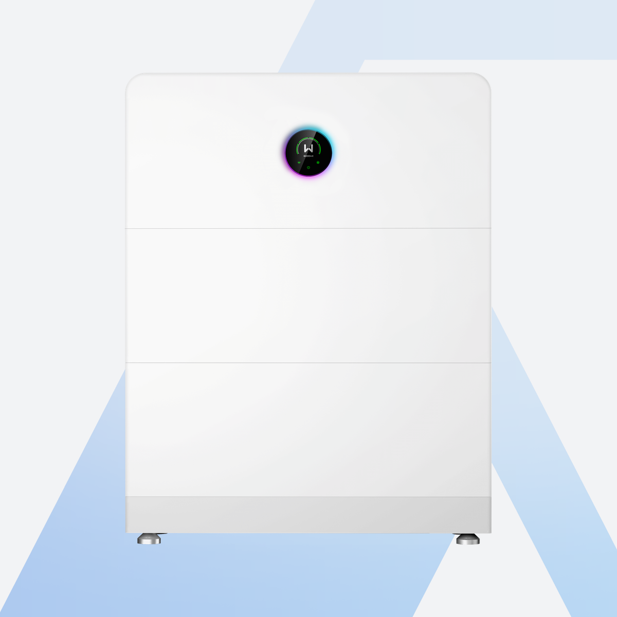 GoodWe ESA All-in-One Speichersystem 10 kW + 10 kWh, Vorderansicht mit Wechselrichter GW10K-ETA-G20 und zwei Batteriemodulen GW5.1
