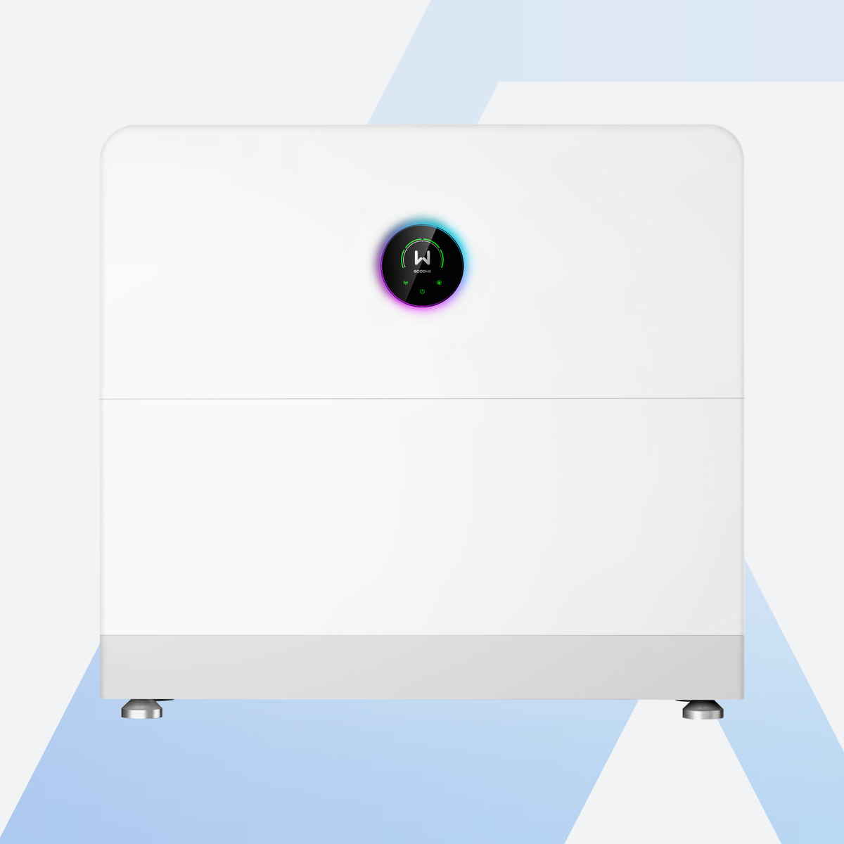 GoodWe ESA All-in-One Speichersystem 8 kW + 8 kWh, Vorderansicht mit Wechselrichter GW8K-ETA-G20 und einem Batteriemodul GW8.3