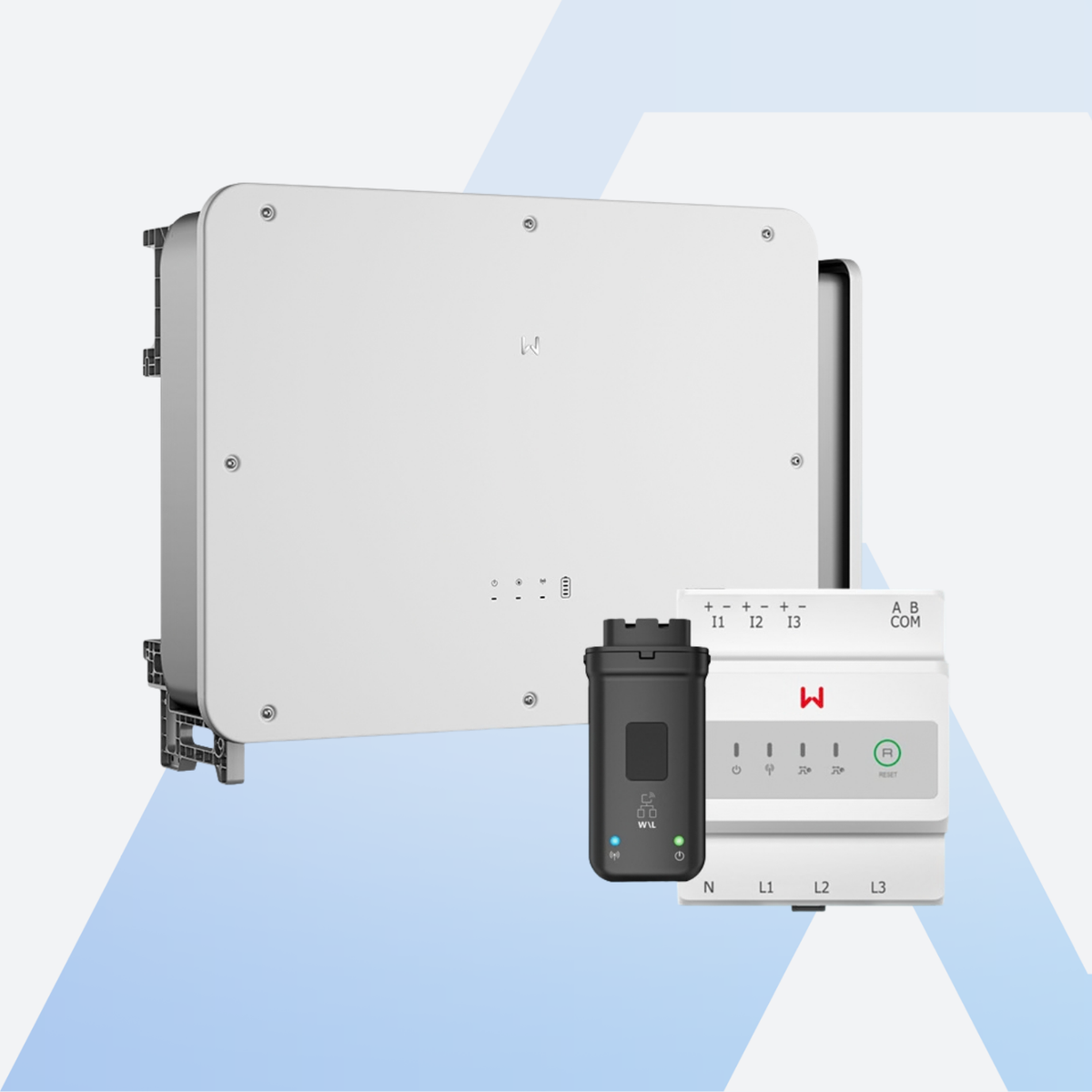 GoodWe GW99.99K-ET-G10 Hybrid-Wechselrichter 99,99 kW mit WiFi/LAN-Dongle und Smart Meter GM330 aus dem Lieferumfang