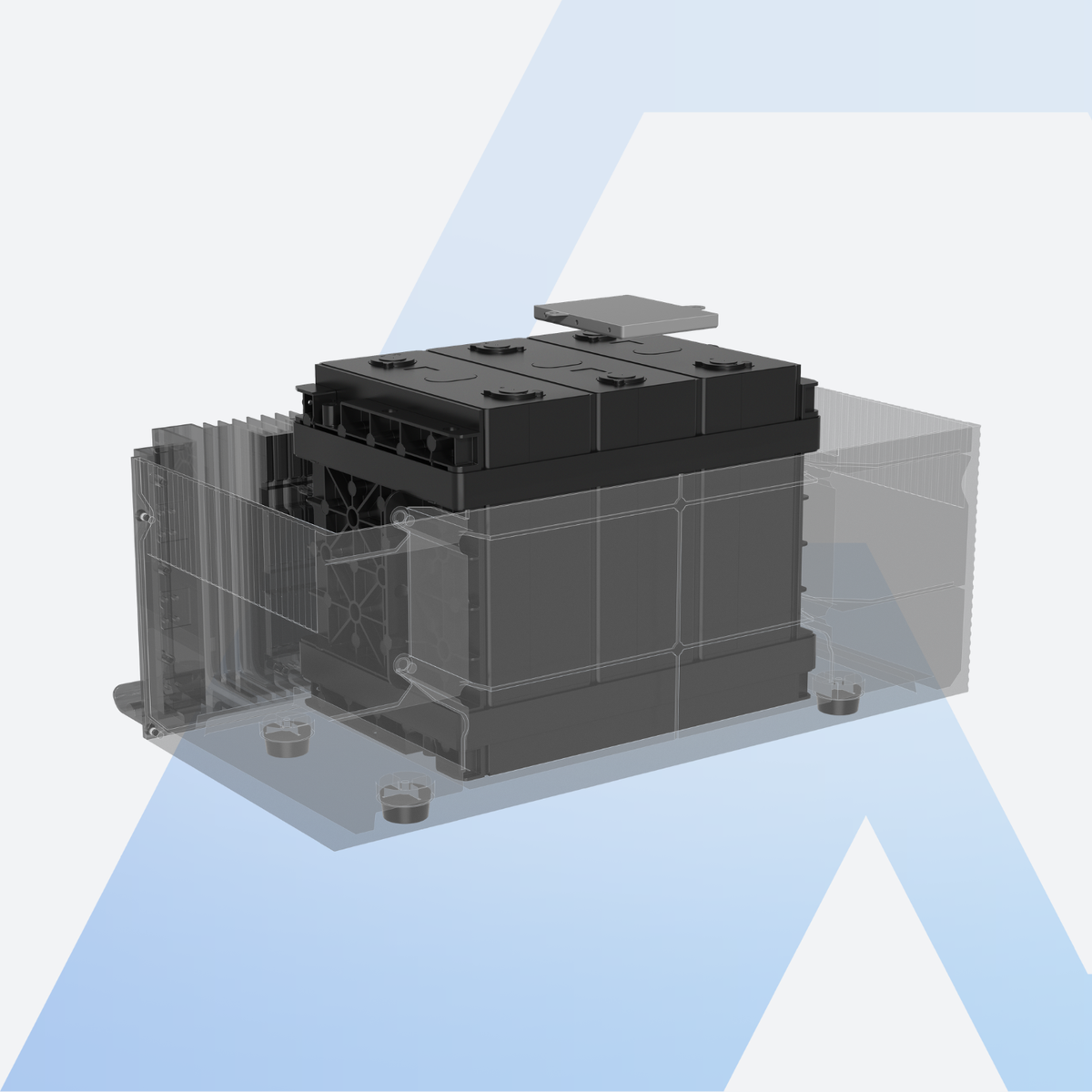 HYXI Halo Steuermodul HYX-MS3000AC, Batteriemodul im Schnittbild
