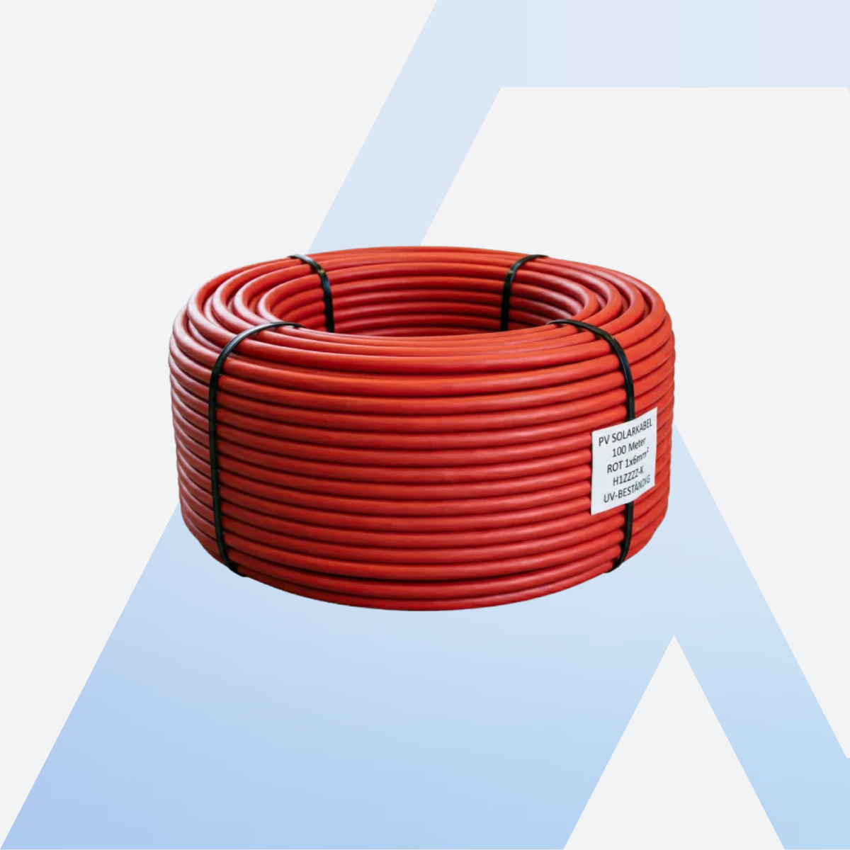 Solarkabel H1Z2Z2-K 6 mm² in Rot als 100-m-Ring