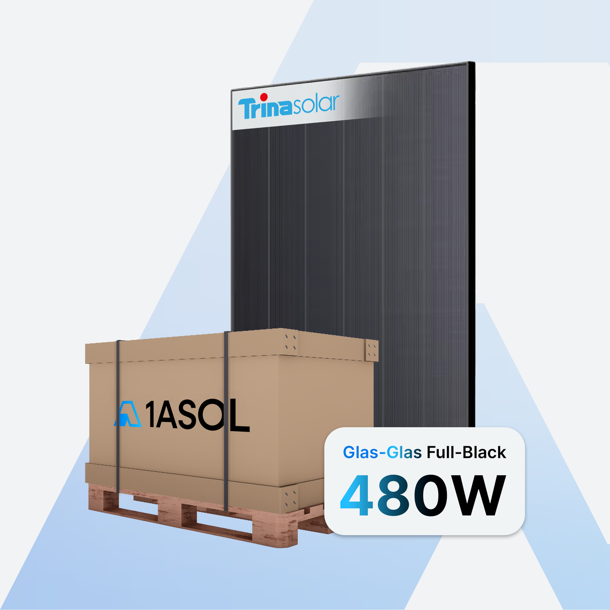 Trina Vertex S+ G3 TSM-480NEG9RP.25Z Solarmodul 480 W, Glas-Glas Full Black, Palette mit 37 Stück
