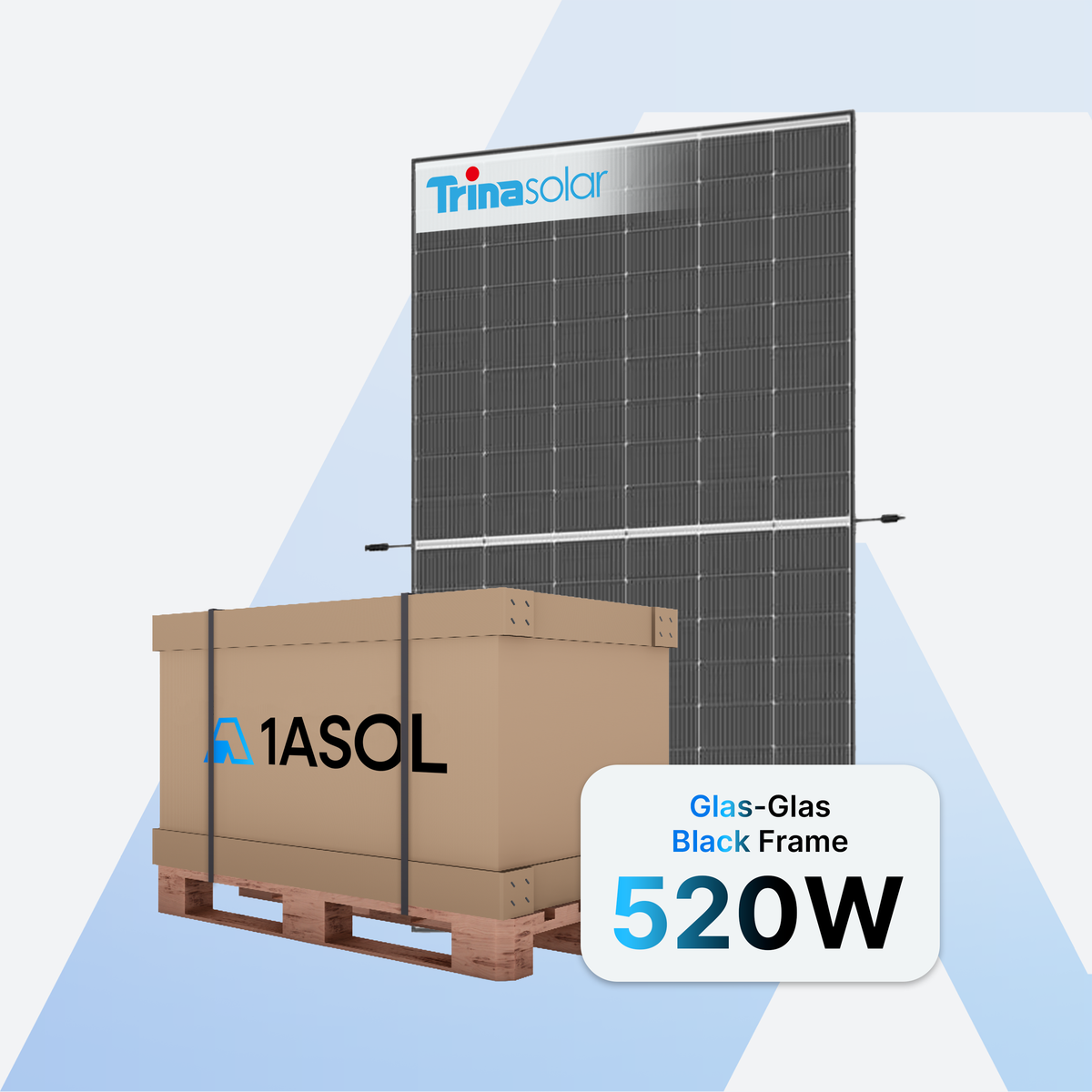 Trina Vertex S+ TSM-520NEG18R.28 Solarmodul 520 W, Glas-Glas Black Frame, Palette mit 36 Stück